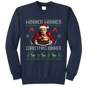 Winner Winner Christmas Dinner Santa Trump Ugly Sweater Xmas Sweatshirt