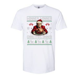 Winner Winner Christmas Dinner Santa Trump Ugly Sweater Xmas Softstyle CVC T-Shirt