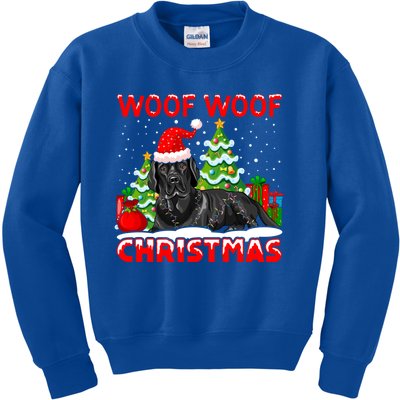 Woof Woof Christmas Cute Gift Kids Sweatshirt