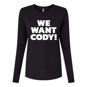 We Want Cody Womens Cotton Relaxed Long Sleeve T-Shirt