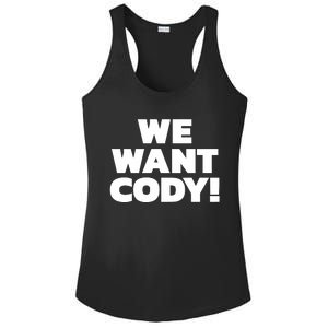 We Want Cody Ladies PosiCharge Competitor Racerback Tank