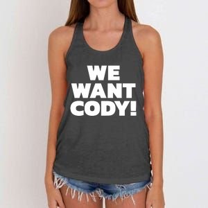 We Want Cody Women's Knotted Racerback Tank