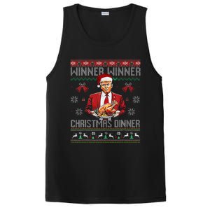 Winner Winner Christmas Dinner Santa Trump Ugly Sweater Xmas PosiCharge Competitor Tank