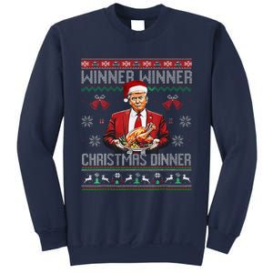 Winner Winner Christmas Dinner Santa Trump Ugly Sweater Xmas Sweatshirt