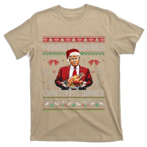 Winner Winner Christmas Dinner Santa Trump Ugly Sweater Xmas T-Shirt