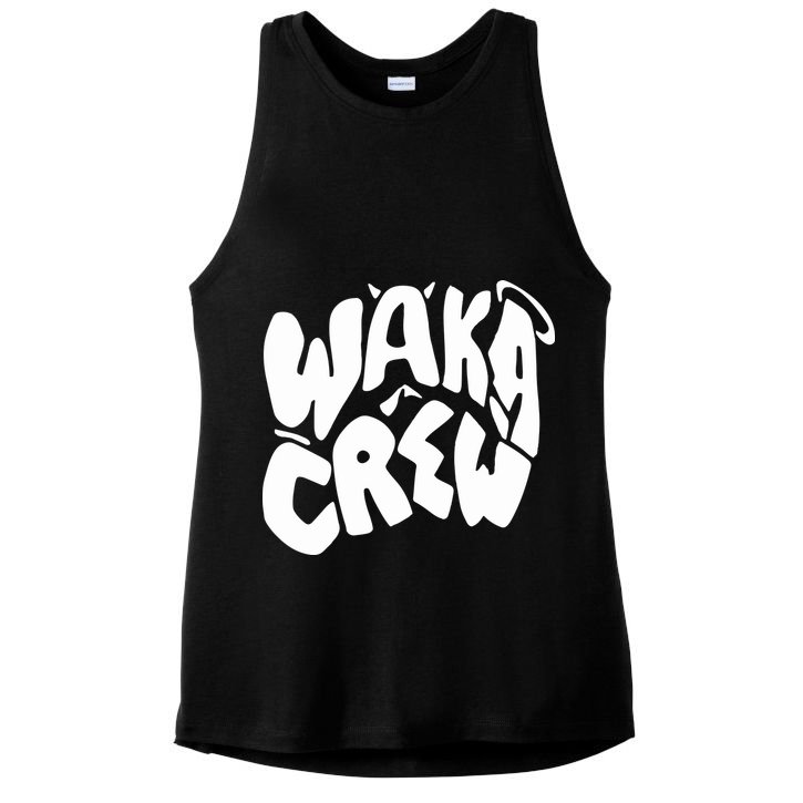 Waka Waka Crew Washed Powder Ladies PosiCharge Tri-Blend Wicking Tank