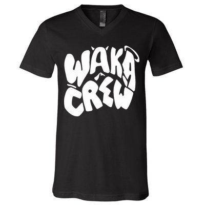 Waka Waka Crew Washed Powder V-Neck T-Shirt