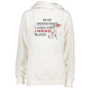 Woman With Cherokee Blood Native American Womens Funnel Neck Pullover Hood