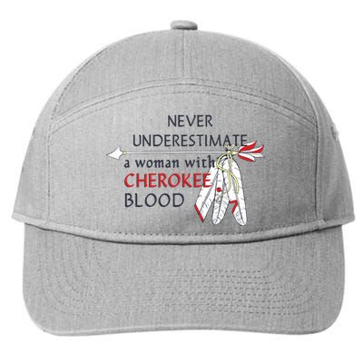 Woman With Cherokee Blood Native American 7-Panel Snapback Hat