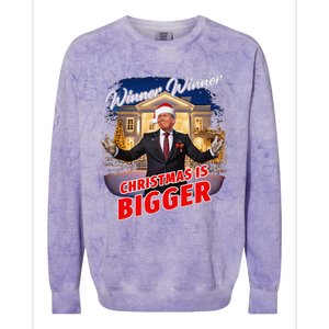 Winner Winner Christmas Is Bigger – President Trump Santa Colorblast Crewneck Sweatshirt