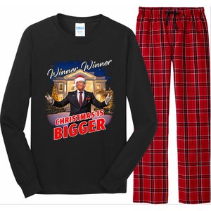 Winner Winner Christmas Is Bigger – President Trump Santa Long Sleeve Pajama Set