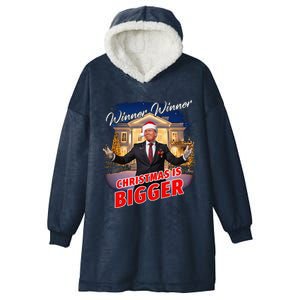 Winner Winner Christmas Is Bigger – President Trump Santa Hooded Wearable Blanket