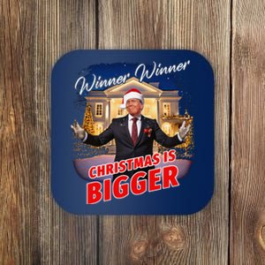 Winner Winner Christmas Is Bigger – President Trump Santa Coaster