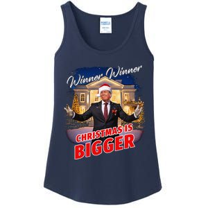 Winner Winner Christmas Is Bigger – President Trump Santa Ladies Essential Tank