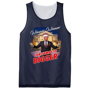 Winner Winner Christmas Is Bigger – President Trump Santa Mesh Reversible Basketball Jersey Tank