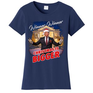 Winner Winner Christmas Is Bigger – President Trump Santa Women's T-Shirt