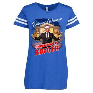 Winner Winner Christmas Is Bigger – President Trump Santa Enza Ladies Jersey Football T-Shirt