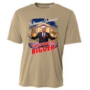 Winner Winner Christmas Is Bigger – President Trump Santa Cooling Performance Crew T-Shirt