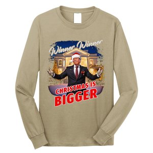 Winner Winner Christmas Is Bigger – President Trump Santa Long Sleeve Shirt