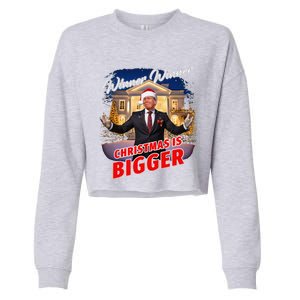 Winner Winner Christmas Is Bigger – President Trump Santa Cropped Pullover Crew