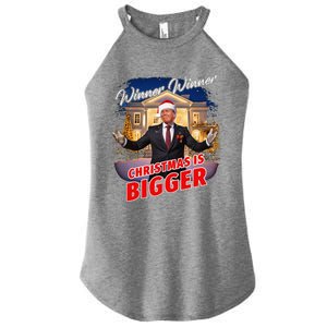 Winner Winner Christmas Is Bigger – President Trump Santa Women's Perfect Tri Rocker Tank