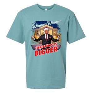 Winner Winner Christmas Is Bigger – President Trump Santa Sueded Cloud Jersey T-Shirt