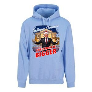 Winner Winner Christmas Is Bigger – President Trump Santa Unisex Surf Hoodie