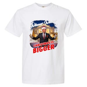 Winner Winner Christmas Is Bigger – President Trump Santa Garment-Dyed Heavyweight T-Shirt