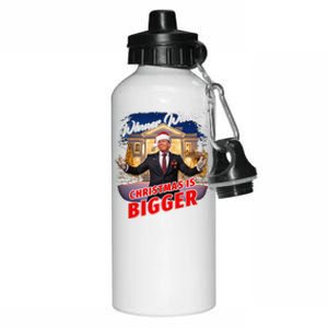 Winner Winner Christmas Is Bigger – President Trump Santa Aluminum Water Bottle