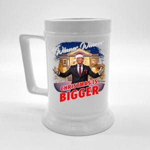 Winner Winner Christmas Is Bigger – President Trump Santa Beer Stein