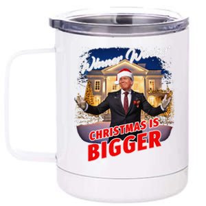 Winner Winner Christmas Is Bigger – President Trump Santa 12 oz Stainless Steel Tumbler Cup