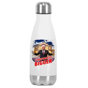 Winner Winner Christmas Is Bigger – President Trump Santa Stainless Steel Insulated Water Bottle