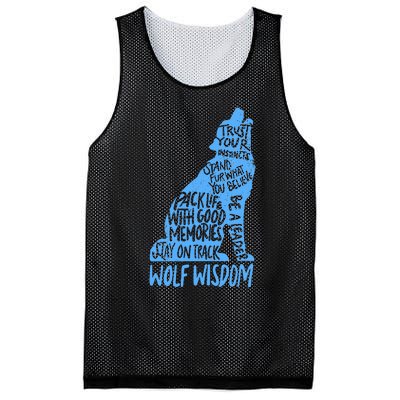 Wolf Wisdom Cute Wolves Lover Inspirational Sayings Quotes Mesh Reversible Basketball Jersey Tank