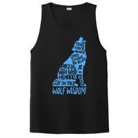 Wolf Wisdom Cute Wolves Lover Inspirational Sayings Quotes PosiCharge Competitor Tank