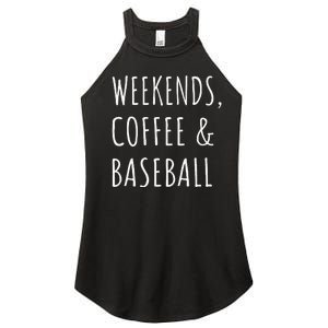 Womens Weekends Coffee And Baseball Sports Fan Dad Baseball Mom Women’s Perfect Tri Rocker Tank