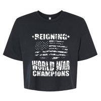 World War Champs Flag Bella+Canvas Jersey Crop Tee