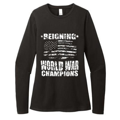 World War Champs Flag Womens CVC Long Sleeve Shirt