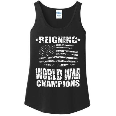 World War Champs Flag Ladies Essential Tank