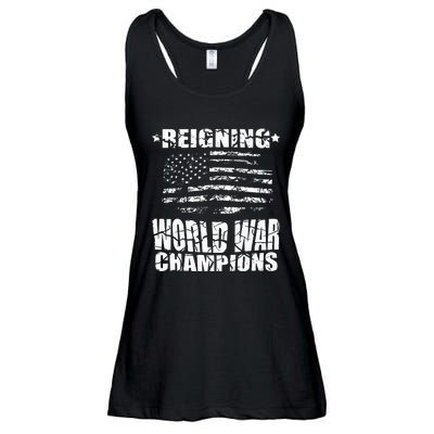 World War Champs Flag Ladies Essential Flowy Tank