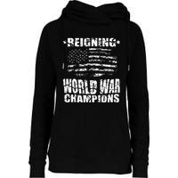 World War Champs Flag Womens Funnel Neck Pullover Hood