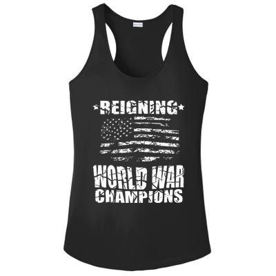 World War Champs Flag Ladies PosiCharge Competitor Racerback Tank