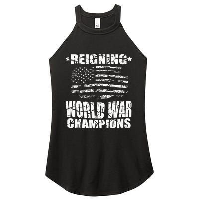 World War Champs Flag Women's Perfect Tri Rocker Tank