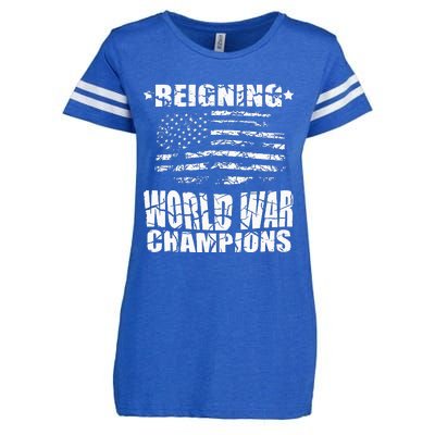 World War Champs Flag Enza Ladies Jersey Football T-Shirt