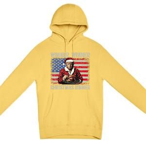 Winner Winner Christmas Dinner Santa Trump Us Flag Xmas Premium Pullover Hoodie