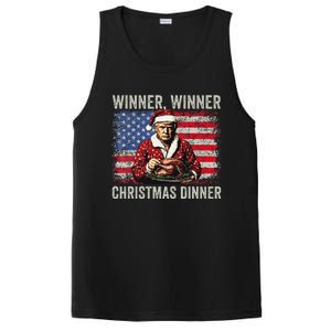 Winner Winner Christmas Dinner Santa Trump Us Flag Xmas PosiCharge Competitor Tank