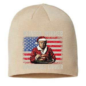 Winner Winner Christmas Dinner Santa Trump Us Flag Xmas Sustainable Beanie