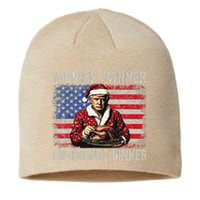 Winner Winner Christmas Dinner Santa Trump Us Flag Xmas Sustainable Beanie