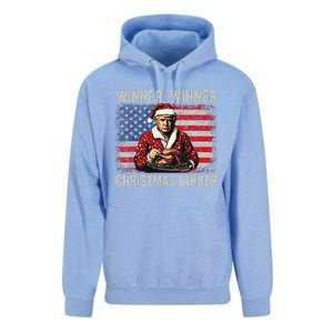 Winner Winner Christmas Dinner Santa Trump Us Flag Xmas Unisex Surf Hoodie