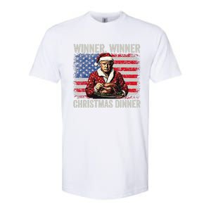 Winner Winner Christmas Dinner Santa Trump Us Flag Xmas Softstyle CVC T-Shirt