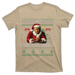 Winner Winner Christmas Dinner Santa Trump Ugly Sweater Xmas T-Shirt